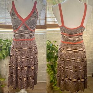 BCBGMAXAZRIA Y2K Silk & Cotton Fit and Flare Tank Dress Womens Size Medium 2000s